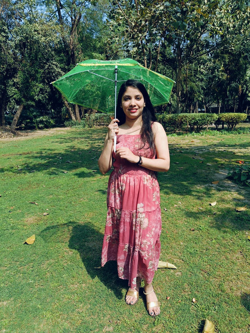 BookMyCostume Net Parasol Umbrella with Embroidery – Kids & Adults Costume Accessories for Photoshoots, Decorations & Special Occasions